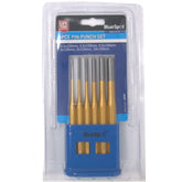 BlueSpot 6pce Gold Pin Punch Set Hand Tools Mechanical Metal Holes Drill Punches